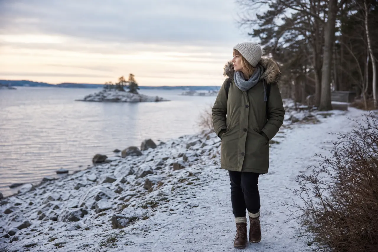 Parkas och arbetsanteckningar som illustrerar sajtens köpguider